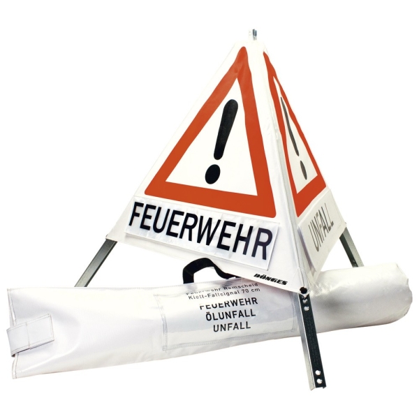 Dönges Faltsignal, Tagesleuchtfarbe, Feuerwehr, Unfall, Ölun