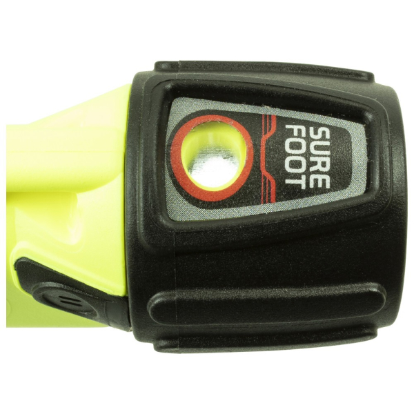 UK Helmlampe 4AA eLED Surefoot, Frontschalter, neongelb